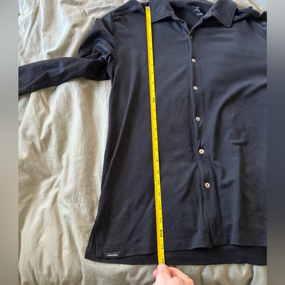 Icebreaker wool button up shirt 200 weight black size large - Picture 4 of 8